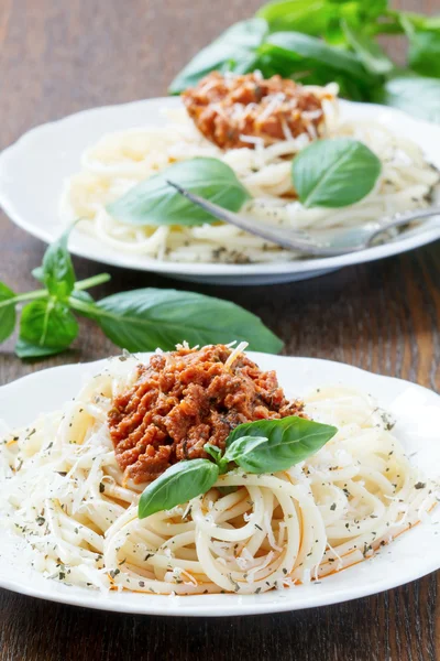 トマトソースのスパゲッティ — ストック写真