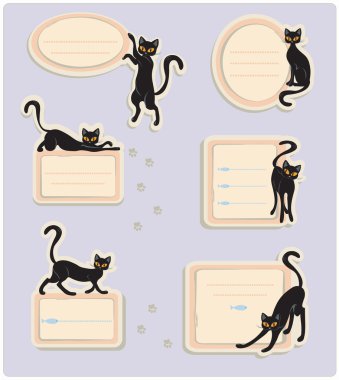 6 kedi etiketleri