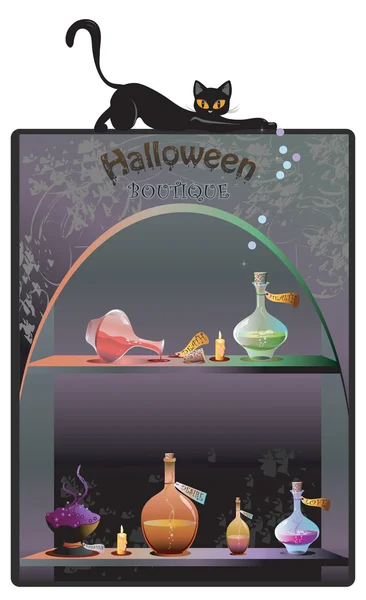 Halloween boutique tło — Wektor stockowy