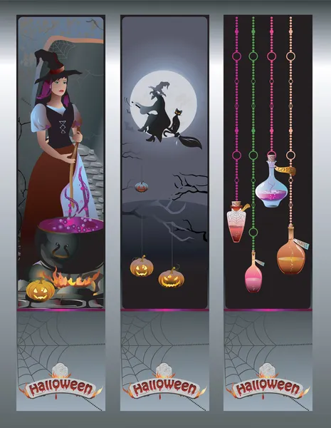 Halloween Banners — Stock Vector