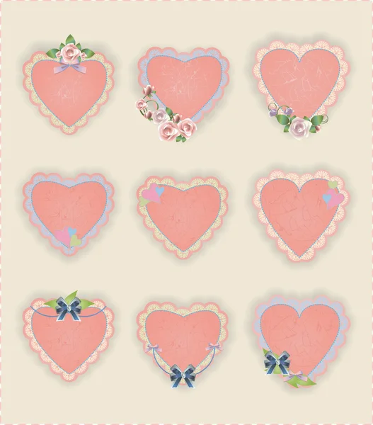 Heart Stickers — Stock Vector