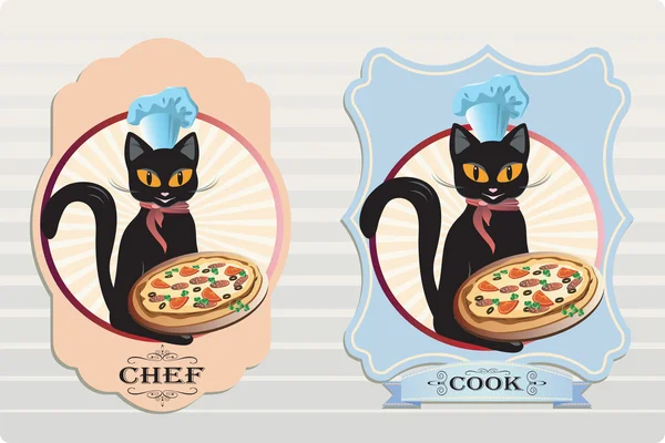 Chef gato — Vector de stock