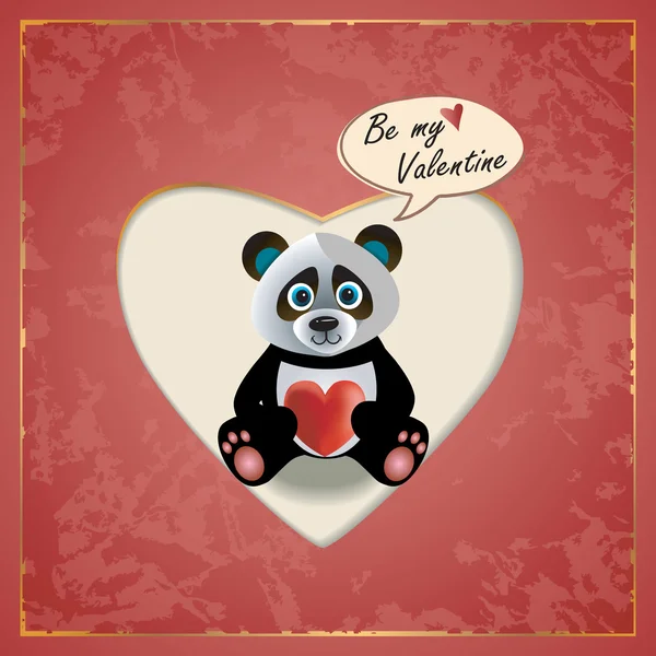 Panda valentina Grafiche Vettoriali