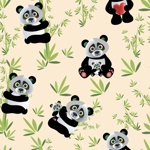 Panda senza cuciture Illustrazione Stock
