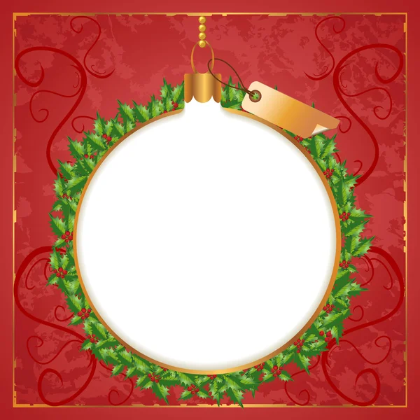 クリスマスの花輪 — ストックベクタ