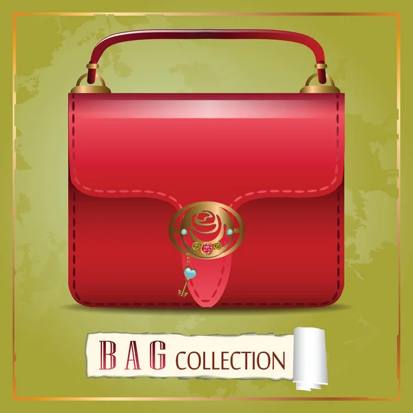 Κόκκινη τσάντα — Διανυσματικό Αρχείο
