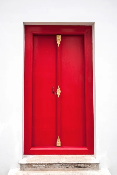 Close up Thai doors in temple — Stock Photo, Image