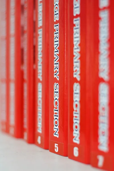 Stack of colorful real books — Stock Photo, Image