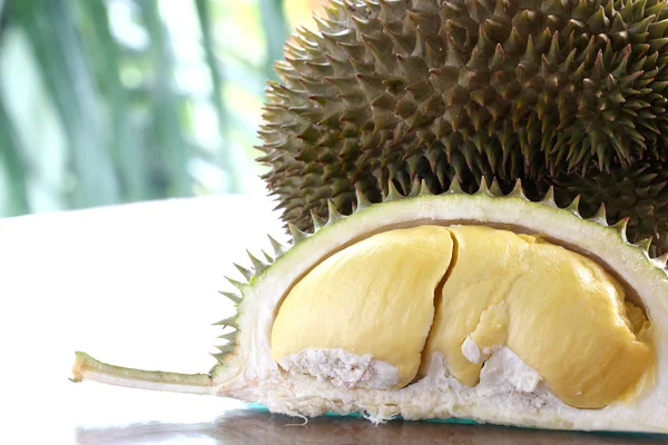 Close up of peeled Durian or Dorain — Stock Photo, Image