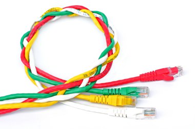 usb kablosu beyaz arkaplanda izole edildi