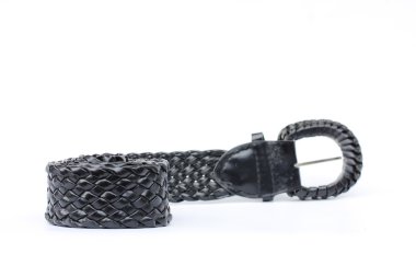 Beyaz bir arka plan yansıması ile siyah kuşak