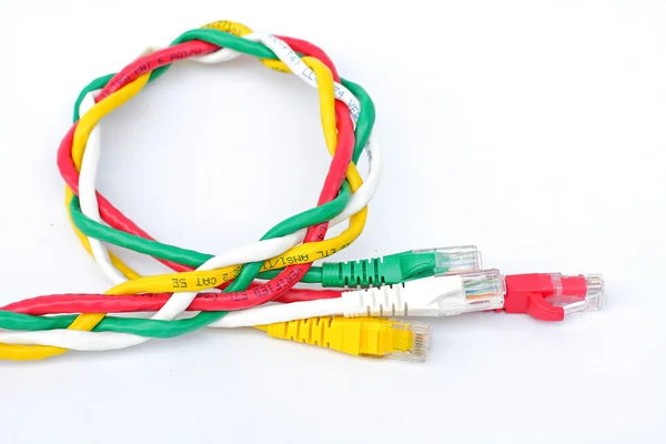 Cable USB aislado sobre fondo blanco —  Fotos de Stock