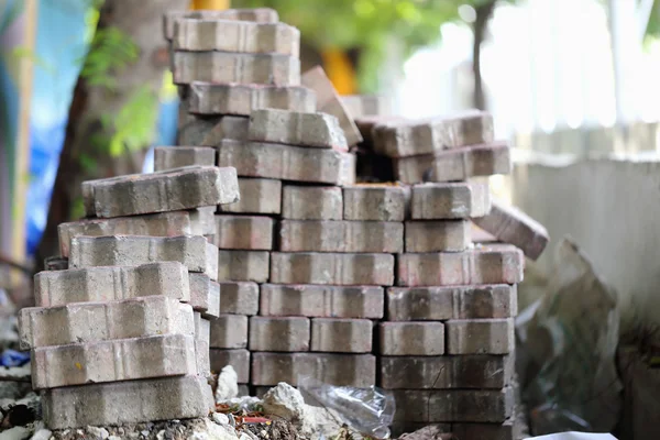 Bricks Flooring placed the lot — Stock Photo, Image