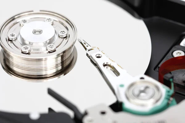 Closeup internal computer hard disk. — Stock Photo, Image