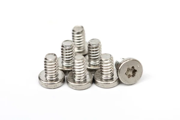 Bolt & Nut closeup white background. — Stock Photo, Image