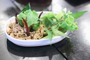 Kıyılmış domuz Restoran Tayland