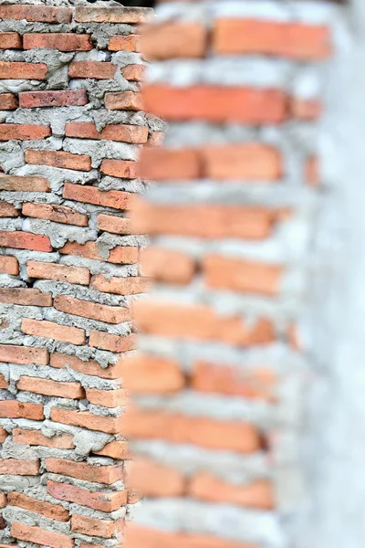 Red brick pillars are not plastered — Stock Photo, Image