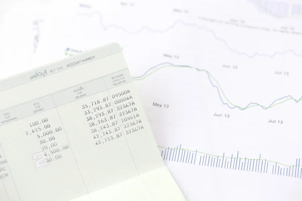 Accounting and stock chart — Stock Photo, Image