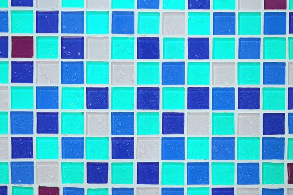 Colourful ceramic tile wall in the bathroom — Stock Photo, Image