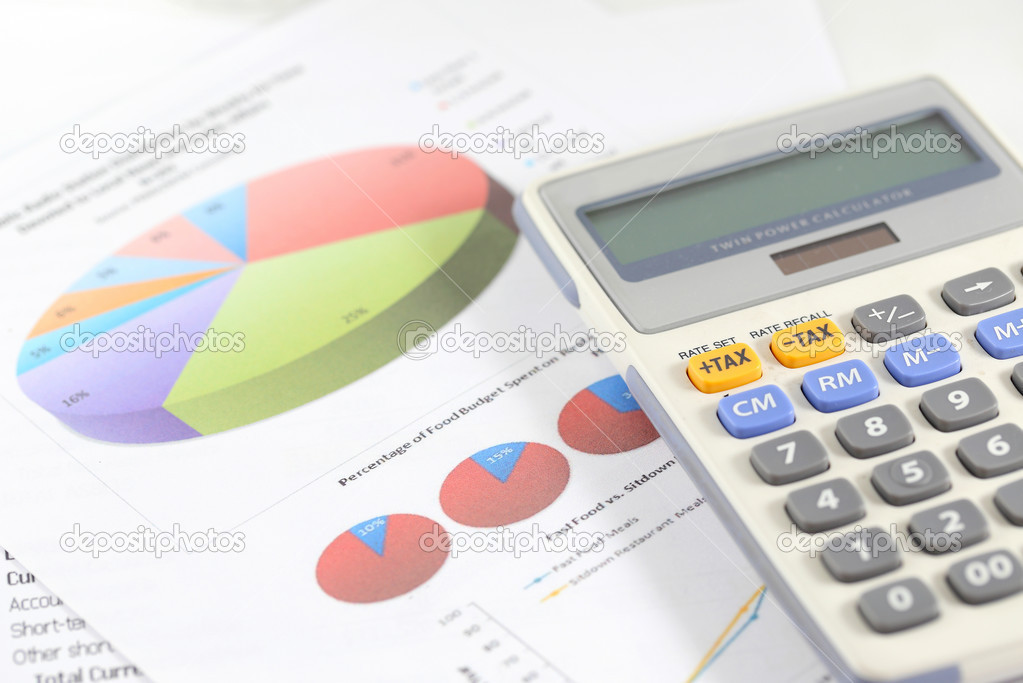 Finance statement with calculator