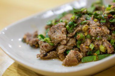 Kıyılmış domuz Restoran Tayland