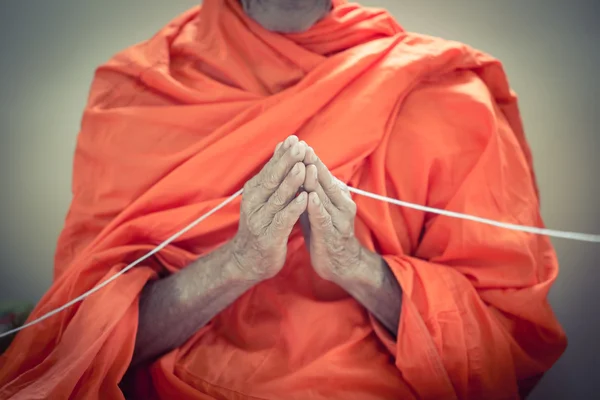 Monk hands for prayer — Stock Photo, Image