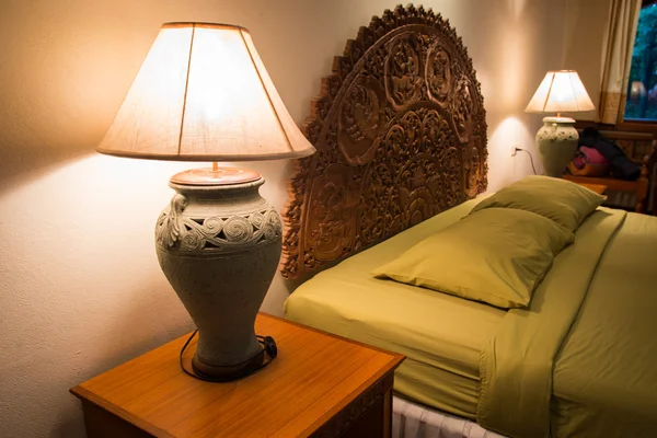 Lamp head of the bed in the bedroom — Stock Photo, Image