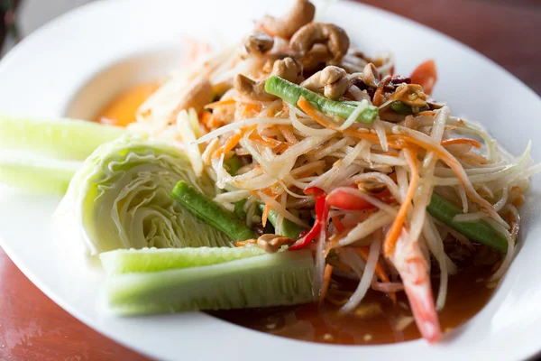 Salade de papaye verte thai food — Photo