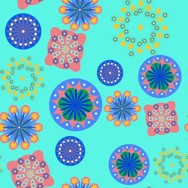 Patrón decorativo alegre con círculos — Vector de stock