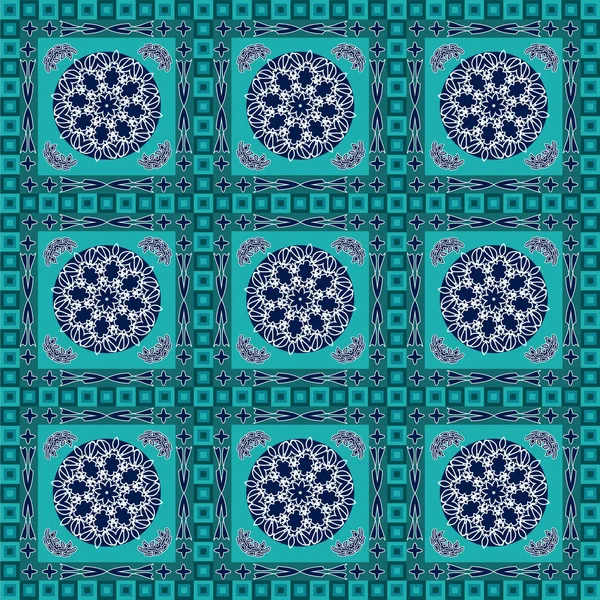 Géométrique avec motif floral — Image vectorielle