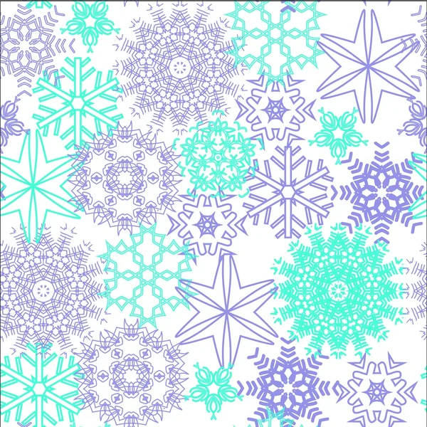 Seamless snowflakes pattern — Stock Vector