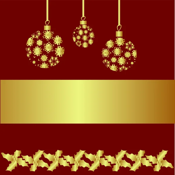 Plaque de vœux de Noël sur fond rouge — Image vectorielle