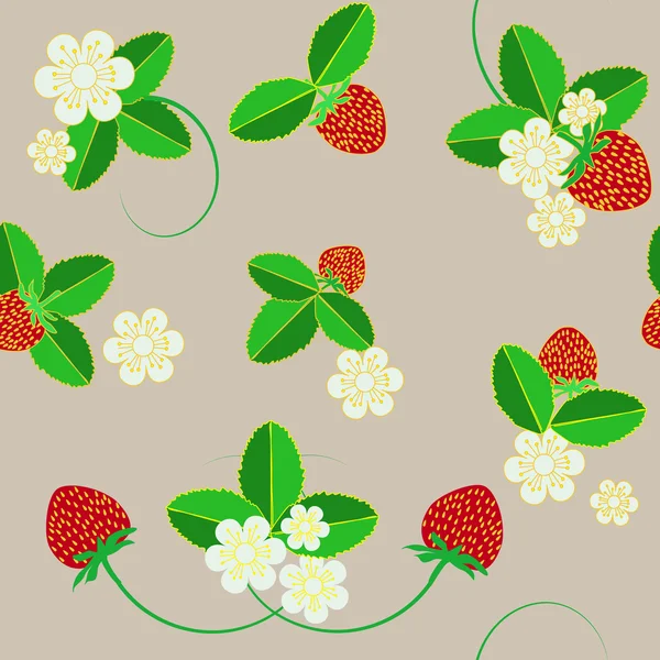 Pétale de fraise sans couture — Image vectorielle