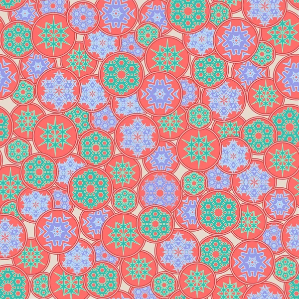 Flocons de neige motif joyeux — Image vectorielle
