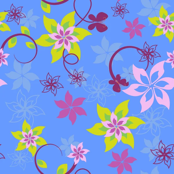 Seamless floral pattern — Stock Vector