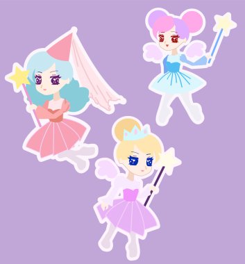 kanatlı sevimli peri prenses karakter