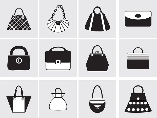 Conjunto de iconos de bolsa de moda — Archivo Imágenes Vectoriales