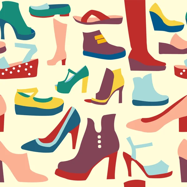 妇女的鞋子模式 — 图库矢量图片