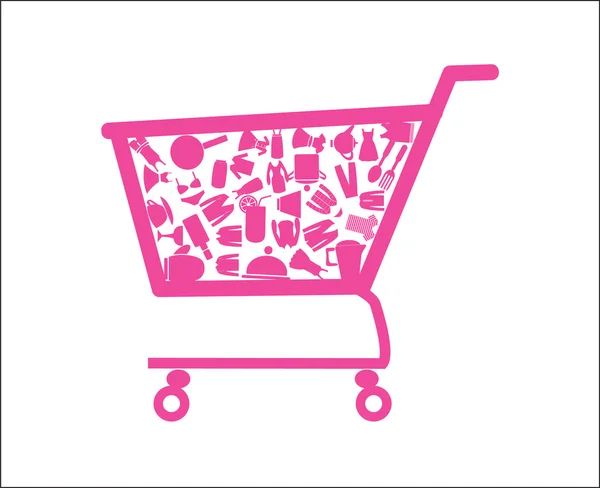 Shopping Cart Illustration — Stock Vector