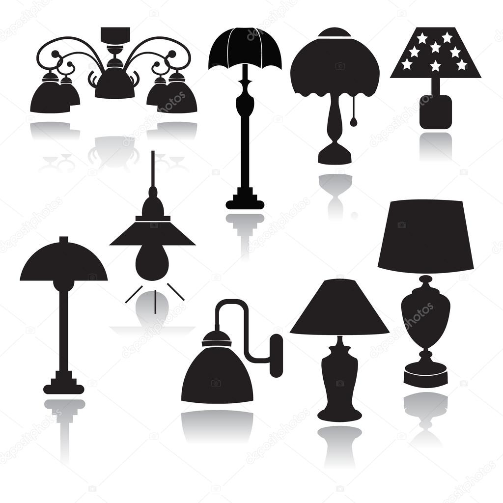 lamps set icons  - Illustration 