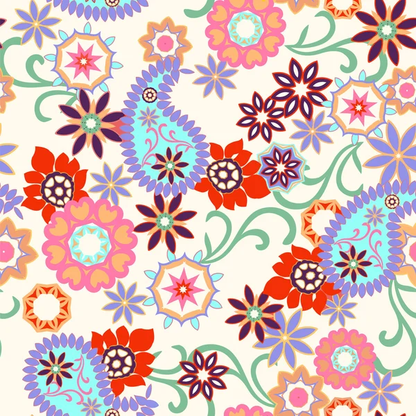 Abstracte paisley naadloze achtergrond — Stockvector