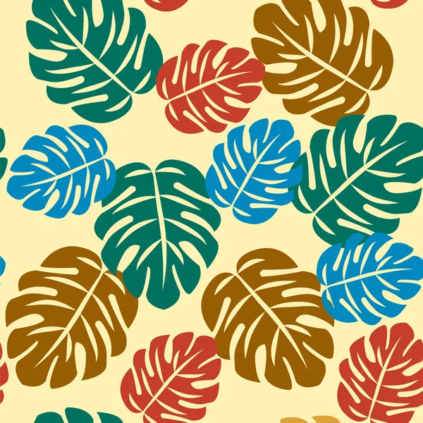 Seamless abstractS Tropical Pattern — Stock Vector