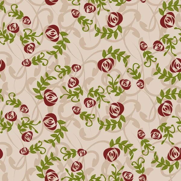 Vintage Hintergrund mit Rosen - Illustration — Stockvektor