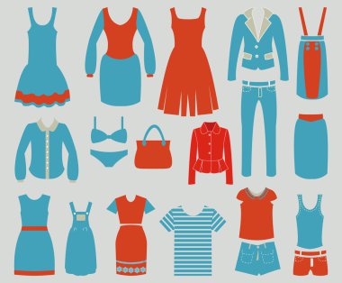 vintage simgeler kadın moda giysiler