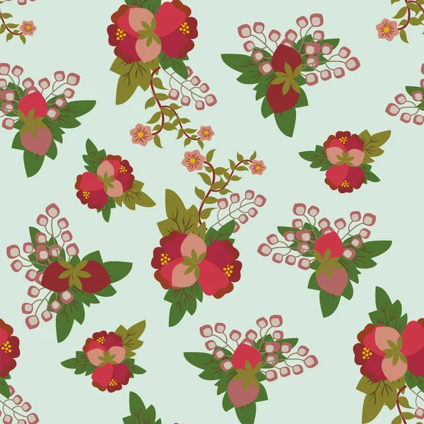 Vintage Floral Seamless pattern -illustration — Stock Vector