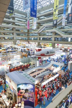 Taipei , Taiwan , 2012 , October , 26th , Taipei International Travel Fair, Taipei World Trade Center top view