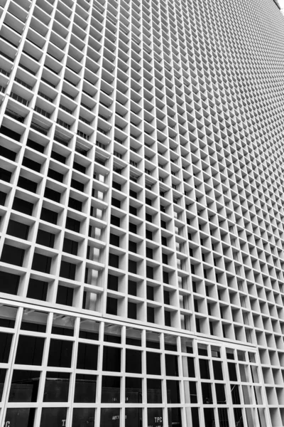 Exterior do edifício com padrão de estilo abstrato — Fotografia de Stock