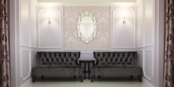 Klasik İngiliz tarzı kanepe ve iç house
