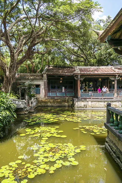 Ben-yuan lin Familie Villa und Garten Sicht, Lilienpool Nahsicht — Stockfoto