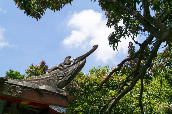 Ben-Yuan Lin Família Mansão e Vista Jardim, detalhe do telhado de perto — Fotografia de Stock